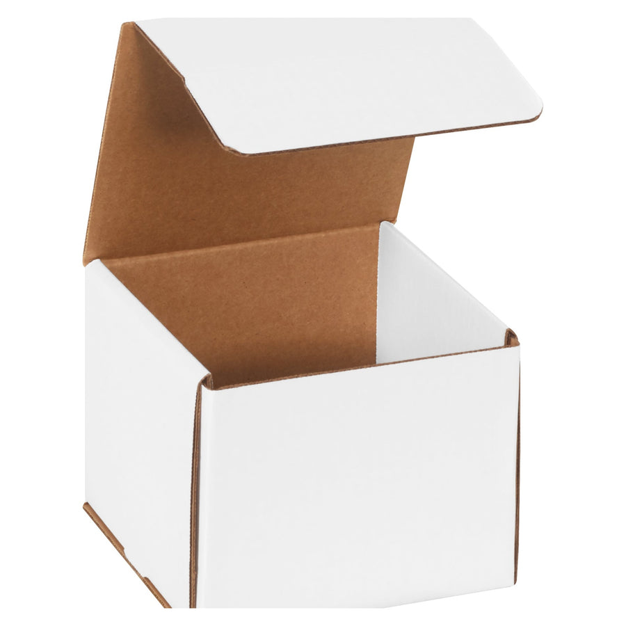 6x6x5 ECT-32 White Corrugated Mailers 50/Bundle M665 - alias listing