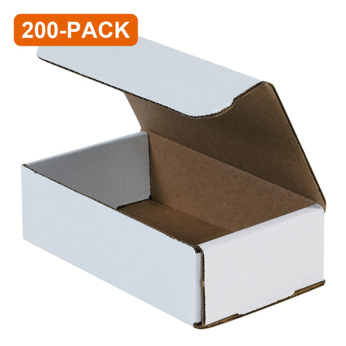 7x4x2 ECT-32-B White Corrugated Mailers, 200-Pack (4 Bundles of 50)