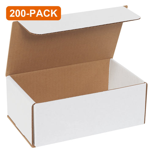 8x5x3 ECT-32 White Corrugated Mailers, 200-Pack (4 Bundles of 50)