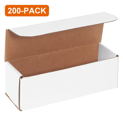 9x3x3 ECT-32-B White One-Piece Corrugated Mailers, 200-Pack (4 Bundles of 50)
