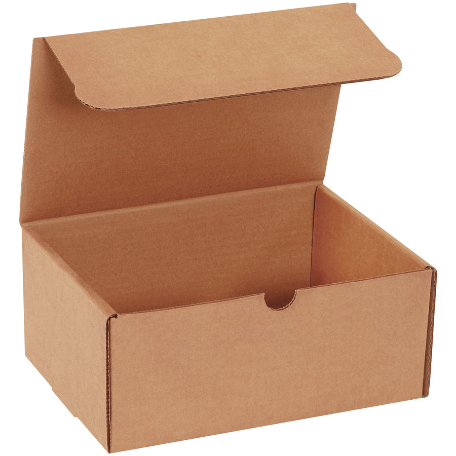 Professional kraft literature mailers designed for e-commerce brands shipping documents, catalogs, and marketing materials. These 9x6.25x4" self-seal corrugated mailers assemble in seconds without tape, tape, or glue–and provide crush-resistant protection in every shipment. Bundle of 50.