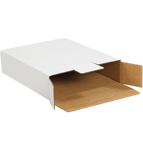 Professional side-loading mailers with integrated locking tabs eliminate the need for tape or adhesive, saving time and reducing packaging costs. Made from sturdy ECT-32-B corrugated material, these white shipping cartons offer crush-resistant protection for e-commerce fulfillment. Ships flat to maximize storage efficiency and minimize freight expenses for bulk orders.