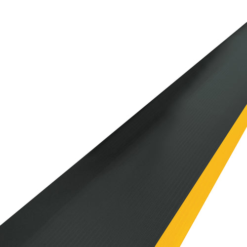 Economy anti-fatigue protection for warehouse and manufacturing floors. This 12' x 3' mat features 3/8