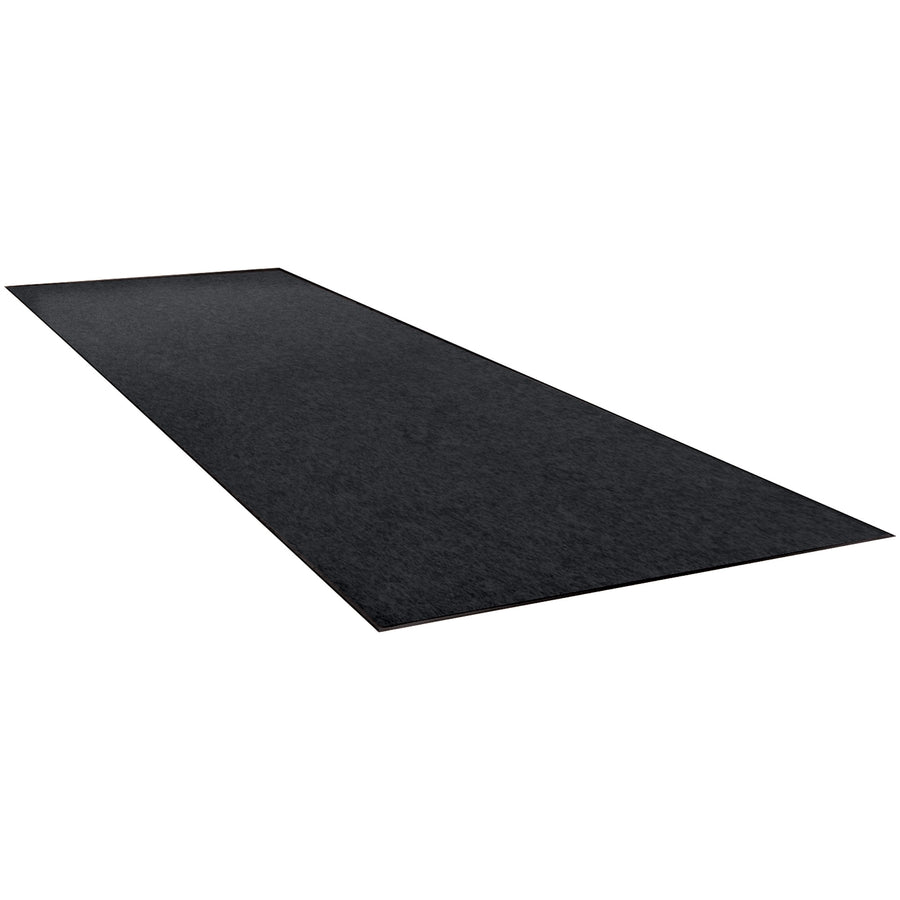 Durable 12' x 3' economy vinyl carpet mat in charcoal with secure non-slip vinyl backing. 5/16" thickness provides reliable floor protection for interior entryways and light traffic areas. Cost-effective solution for facilities needing professional-grade carpet floor mats.