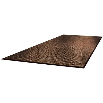 Our 6' x 4' brown vinyl carpet mat delivers superior crush resistance with a heavyweight 3/8" thickness and non-slip backing. Ideal for high-traffic industrial entry points, this durable floor mat maintains its integrity under constant foot and equipment traffic. One mat per order–built to outperform and outlast.