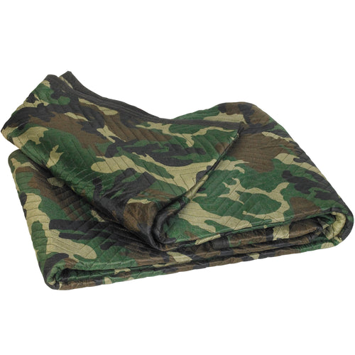 Industrial-grade 72x80 moving blankets built for serious protection. Each bundle includes 6 blankets featuring a durable cotton-poly blend woven fabric with linear poly batting and reinforced zigzag stitching. Perfect for securing and protecting furniture, equipment, and fragile items during transit and storage.