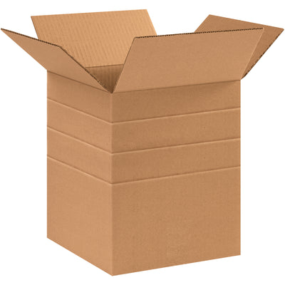 Pre-scored multi-depth corrugated boxes that fold to 6 different heights–eliminate carton sizers and cut your shipping costs. ECT-32 kraft construction delivers reliable stacking performance. Reduce inventory complexity with one SKU that handles multiple product sizes.