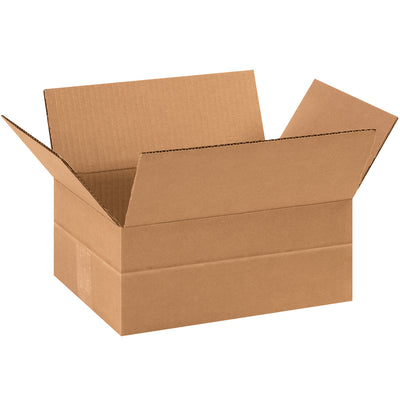 Eliminate carton sizer equipment and reduce your SKU count with these pre-scored multi-depth corrugated boxes. Simply fold to your desired height (up to 4.75") and ship at the right size every time. ECT-32 kraft construction delivers proven stacking performance and freight efficiency for warehouse and fulfillment operations.
