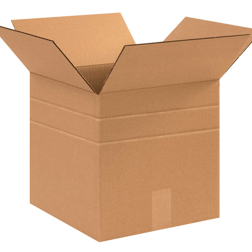 12x12x10 ECT-32 Kraft Multi-Depth Corrugated Shipping Boxes 25-Pack MD121210