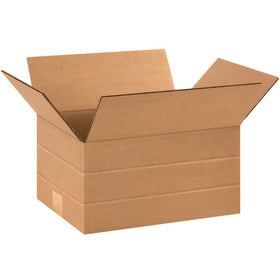 Score space and shipping costs with our 12x9x6 pre-scored corrugated boxes. Multi-depth design folds to 3 heights–no carton sizer needed. ECT-32 kraft material handles heavy loads. Sold as bundle of 25 boxes.
