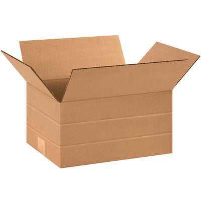 Score space and shipping costs with our 12x9x6 pre-scored corrugated boxes. Multi-depth design folds to 3 heights–no carton sizer needed. ECT-32 kraft material handles heavy loads. Sold as bundle of 25 boxes.