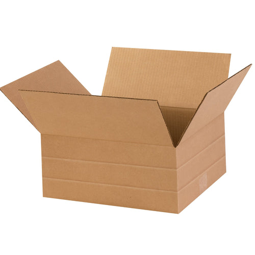 14x10x6 ECT-32 Kraft Multi-Depth Corrugated Shipping Boxes 25-Pack MD14106