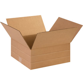 Replace multiple SKUs with one versatile solution. These 14x14x6 multi-depth corrugated boxes fold to 5 different heights with pre-scored sides–eliminating the need for a carton sizer and cutting inventory costs. Built tough with ECT-32 kraft corrugated material.