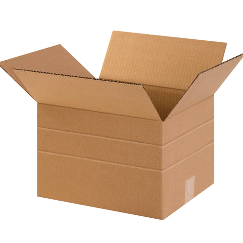15x12x10 ECT-32 Kraft Multi-Depth Corrugated Shipping Boxes 25-Pack MD151210