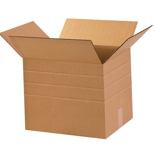 15x12x12 ECT-32 Kraft Multi-Depth Corrugated Shipping Boxes 25-Pack MD151212