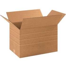 Reduce carton SKUs and shipping costs with one versatile 16x12x10 multi-depth corrugated box. Score-folded at multiple heights‚no sizer required. ECT-32 kraft construction delivers durability at volume. Sold as bundle of 25.