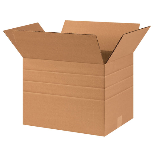 16x12x12 ECT-32 Multi-Depth Kraft Corrugated Shipping Boxes 25-Pack MD161212