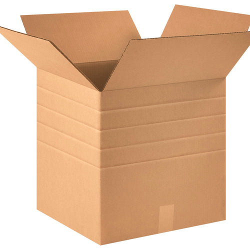 16x16x16 ECT-32 Kraft Multi-Depth Corrugated Shipping Boxes 10-Pack MD161616