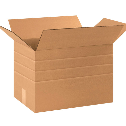 17.25x11.25x12 ECT-32 Kraft Multi-Depth Corrugated Shipping Boxes 25-Pack MD171112