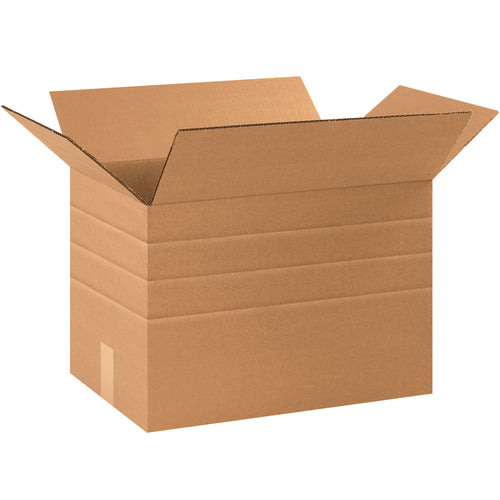 Eliminate carton sizer needs with our pre-scored multi-depth corrugated boxes. Fold to 4, 6, 8, or 12