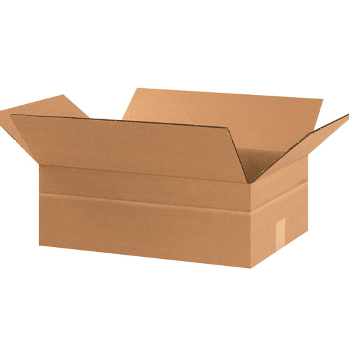 17.25x11.25x6 ECT-32 Multi-Depth Kraft Corrugated Shipping Boxes 25-Pack MD17116