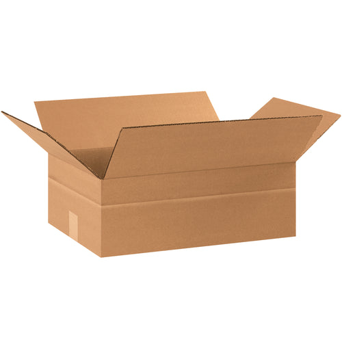 Pre-scored multi-depth corrugated boxes collapse to 3, 4, or 6-inch heights–no carton sizer needed. ECT-32 kraft construction delivers durability while reducing your SKU count and parcel shipping expenses. Sold as a bundle of 25.