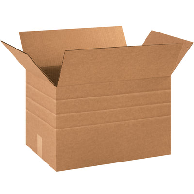 Fold this 18x12x12 ECT-32 kraft corrugated box down to 6", 9", or 12" height with pre-scored sides–no carton sizer needed. Consolidate multiple SKUs into one inventory item and eliminate dimensional weight overages on parcel shipments. Sold as a bundle of 25 adjustable boxes.
