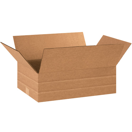 Eliminate carton sizing complexity with these ECT-32 kraft corrugated boxes featuring multi-depth scoring at 6