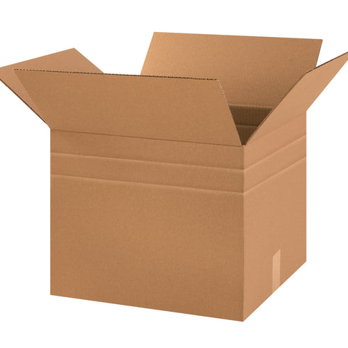 18x15x15 ECT-32 Kraft Multi-Depth Corrugated Shipping Boxes 10-Pack MD181515