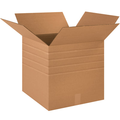 Eliminate carton sizer equipment and reduce inventory complexity with these pre-scored ECT-32 kraft corrugated boxes. One SKU adjusts to multiple heights–fold to 18", 16", 14", or 12" to match your exact product size and cut parcel shipping costs. Sold as a bundle of 20 boxes.
