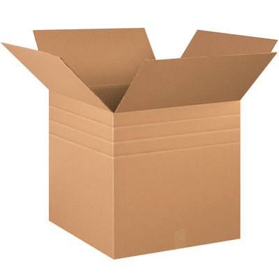Reduce carton inventory and cut shipping costs with these 20x20x20 multi-depth corrugated boxes. Pre-scored kraft cardboard adjusts to multiple heights–no carton sizer needed. ECT-32 single wall construction delivers strength and reliability. Sold as a bundle of 10.