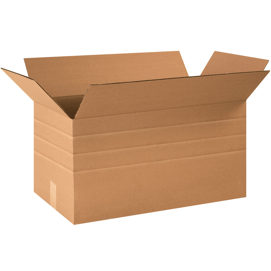 Reduce your carton inventory and parcel shipping costs with these 24x12x12 pre-scored multi-depth corrugated boxes. Fold to your desired height without a carton sizer‚one box replaces multiple sizes. Made from durable ECT-32 kraft corrugated.