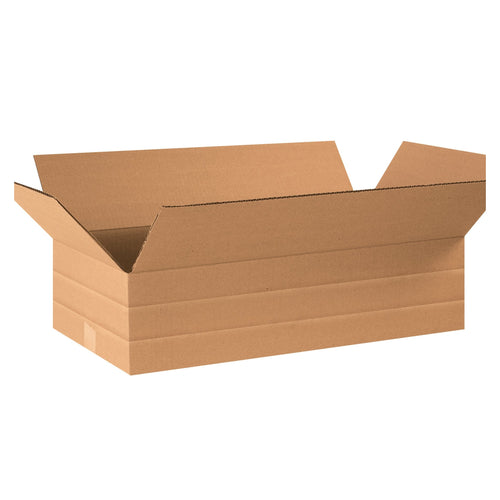 24x12x6 ECT-32 Kraft Multi-Depth Corrugated Shipping Boxes 20-Pack MD24126