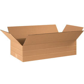 Right-size shipments and cut carton SKUs with Packrift's 24x12x6 multi-depth corrugated boxes. Pre-scored kraft cardboard folds to 6", 4", or 2" depths–no sizer needed. ECT-32 single wall construction delivers reliable protection while slashing parcel fees and warehouse space.