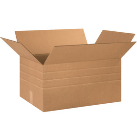 Eliminate carton sizer complexity with these pre-scored 24x16x12 corrugated boxes that fold to multiple heights. ECT-32 kraft construction delivers reliable stacking strength while consolidating your inventory into a single versatile SKU. Save on storage, freight, and parcel service fees by right-sizing every shipment.