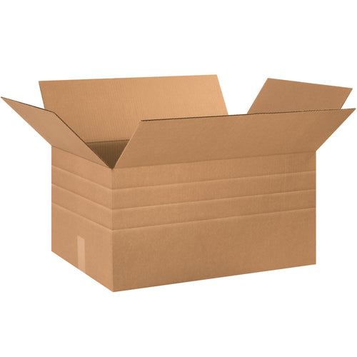 Eliminate carton sizer complexity with these pre-scored 24x16x12 corrugated boxes that fold to multiple heights. ECT-32 kraft construction delivers reliable stacking strength while consolidating your inventory into a single versatile SKU. Save on storage, freight, and parcel service fees by right-sizing every shipment.