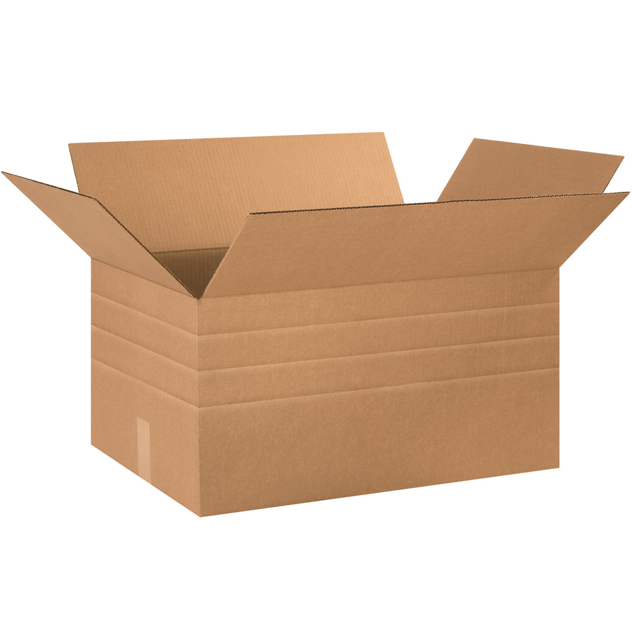 Eliminate carton sizer complexity with these pre-scored 24x16x12 corrugated boxes that fold to multiple heights. ECT-32 kraft construction delivers reliable stacking strength while consolidating your inventory into a single versatile SKU. Save on storage, freight, and parcel service fees by right-sizing every shipment.