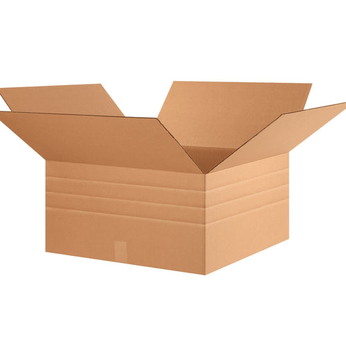 24x24x12 ECT-32 Adjustable Multi-Depth Corrugated Shipping Boxes 10-Pack MD242412