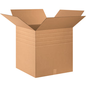 Pre-scored multi-depth corrugated boxes that fold to your exact specifications without a carton sizer–eliminating one SKU and cutting freight costs. Built from ECT-32 kraft for strength and durability. Bundle of 10 boxes reduces your per-unit price while standardizing your packaging inventory.