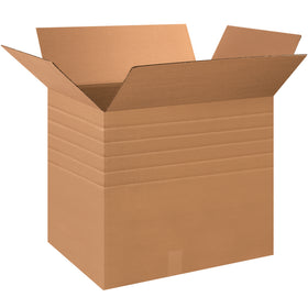 Right-size shipments and eliminate inventory bloat with these 28x20x24 multi-depth corrugated boxes. Scored side walls fold to multiple heights–no carton sizer required. ECT-32 kraft construction handles parcel and freight services while cutting per-unit packaging costs.