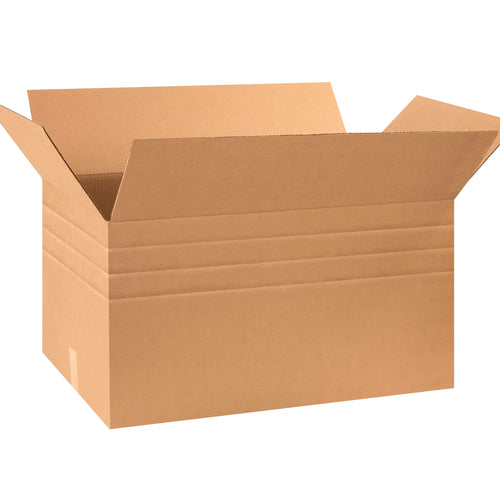 30x17x16 ECT-32 Kraft Multi-Depth Corrugated Shipping Boxes 15-Pack MD301716