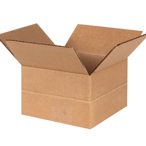 6x6x4 ECT-32 Kraft Adjustable Multi-Depth Corrugated Shipping Boxes 25-Pack MD664