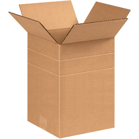 Eliminate carton sizer needs with pre-scored multi-depth corrugated boxes that fold to your exact requirements. Each box in this bundle of 25 adjusts from 8.5" to 12" height, delivering perfect-fit packaging that cuts parcel service costs and warehouse inventory complexity. ECT-32 kraft construction provides proven stacking strength.