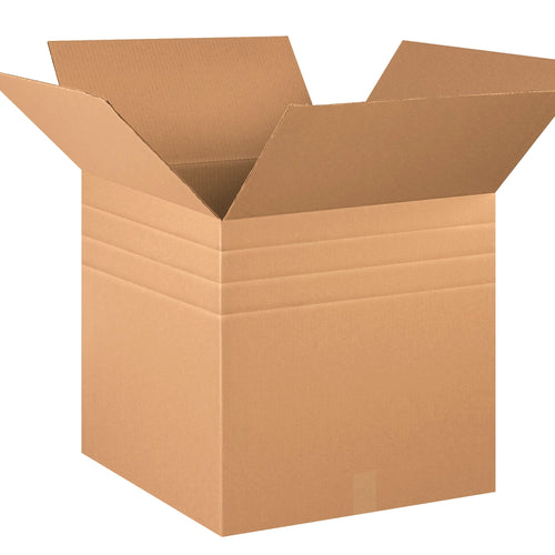 20x20x20 ECT-44 Heavy-Duty Multi-Depth Corrugated Shipping Boxes 10-Pack MDHD202020