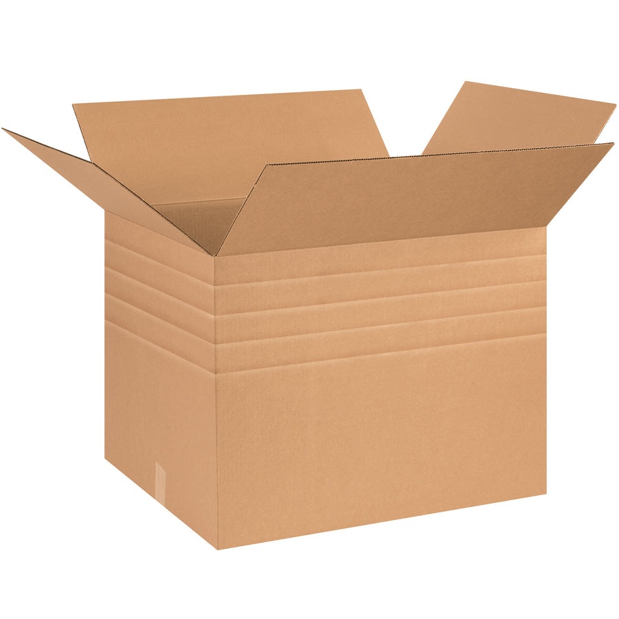 Heavy-duty ECT-44 corrugated cartons with pre-scored multi-depth design‚cut to size and eliminate wasted space that triggers dimensional weight surcharges. 40% stronger than standard shipping containers. Sold as bundle of 10.
