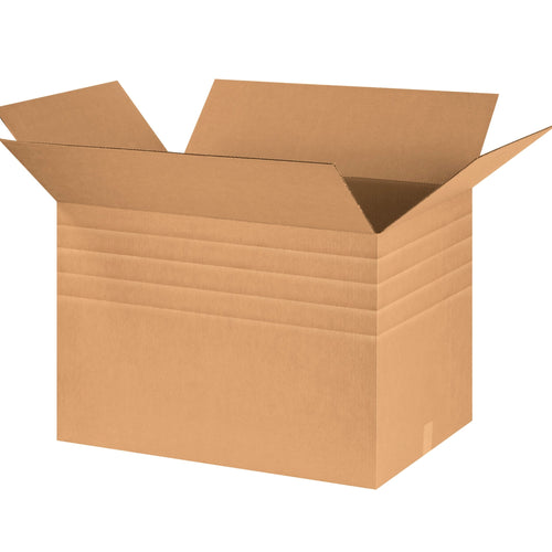 30x20x20 ECT-44 Heavy-Duty Multi-Depth Corrugated Shipping Boxes 10-Pack MDHD302020
