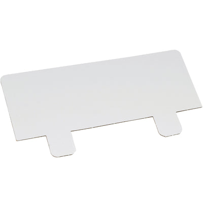 Customize your counter display with these durable white corrugated header cards (15.75" x 6"). Built from sturdy ECT-32-B corrugated material to withstand high-traffic retail environments. Bundle of 10 units ships flat for easy storage and efficient shipping.