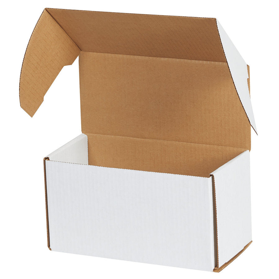 10 5/16 x 5 x 5 9/16 in White Corrugated Outside Tuck Mailers 50/Bundle MEZ1055 - alias listing