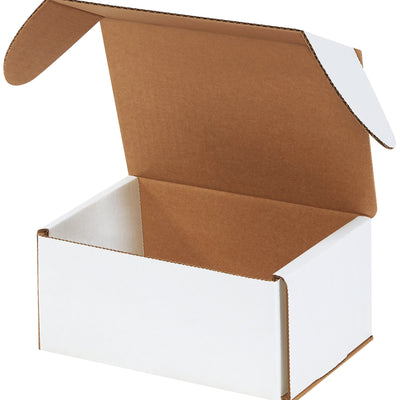 7 5/8 x 5 7/16 x 3 9/16 in ECT-32-B White Outside Tuck Mailers 25-Pack MEZ753 - alias listing