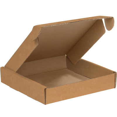 Professional-grade 10x10x3 kraft corrugated mailer designed for e-commerce brands shipping important documents and products. Features protective side flaps, front tuck closure, and crush-resistant ECT-32-B construction. Assembles in seconds without tape, glue, or staples‚50 boxes per bundle.